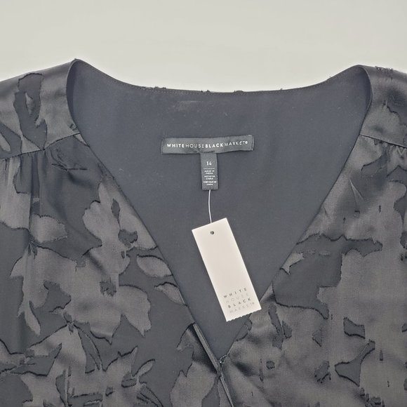 WHBM Silk Blend Floral Burnout Blouse - NWT - Picture 8 of 15